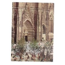 DOM UND RHEIN, KOLN ,unused vintage postcard cathedral /