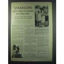 1930 Ovaltine Drink Ad - Strangers stop now to admire my little girl