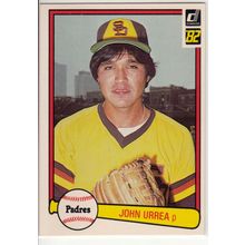 1982 Donruss baseball card 313 John Urrea