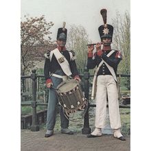 Tamboer Der Nationale Militie 1815 Uniform Dutch War Postcard