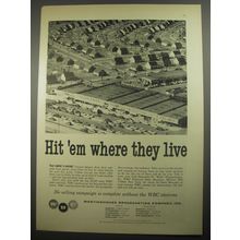 1956 WBC Westinghouse Broadcasting Company Ad - Hit 'em where they live
