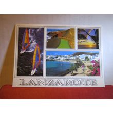 multiview, LANZAROTE, ISLAS CANARIA, SPAIN unused postcard =