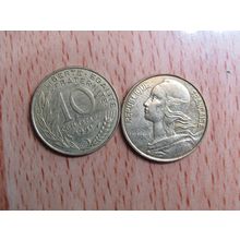 France Republic 1991 10 Centimes Coin