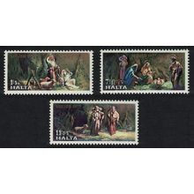 Malta Paintings Christmas 3v 1977 MNH SG#589-591