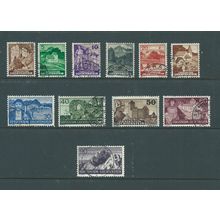 liechtenstein stamps sg154 sg 154 set to sg164 sg 164 rare value 1937