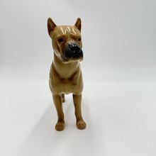 Bing & Grondahl porcelain german Boxer dog 2212 Denmark figurine vintage 4”x6”