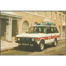 Range Rover, Forward Command Vehicle, c.1980s - London Fire Brigade Postcard