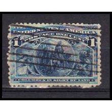 Used 230 1c Columbus in Sight of Land Just Clears RA0899