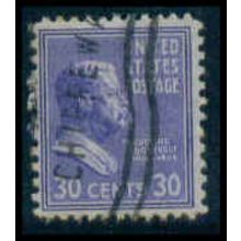 Used 830 30c Theodore Roosevelt Barely Clears M08138