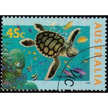 Australia 1995 Marine Life 45c Used Stamp Flatback Turtle .