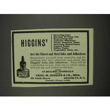 1913 Chas. M. Higgins Inks Ad