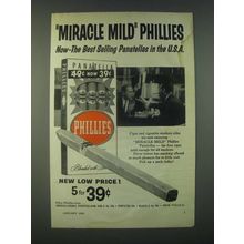 1959 Miracle Mild Phillies Panatellas Cigars Ad