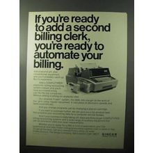 1970 Singer Friden 5005 Computyper Ad - Second Clerk