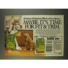 1986 Purina Fit & Trim Dog Food Ad - Filled Out Her Figure