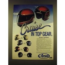 1990 Arai F-1 and Classic Motorcycle Helmets Ad - Cruise in top gear