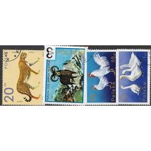 1980's 4 different values - fine used (o) - ANIMAL