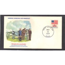 Fleetwood Lindbergh 1325 13c Flag (Cachet-U/A) CV00403