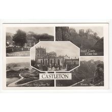 Multiview of Castleton Postcard RP Derbyshire