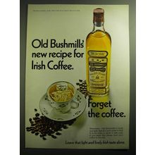 1970 Old Bushmills Irish Whiskey Ad - Old Bushmills' new recipe for Irish Coffee
