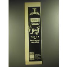 1974 Givenchy Gentleman Eau de Toilette Ad - Think of it as investment spending