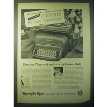 1948 Remington Rand Electric De Luxe Typewriter Advertisement