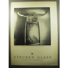 1951 Steuben Glass Advertisement - Christmas Font by Michael Lantz