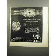 1952 Black, Starr & Gorham Watches Ad - Watches of precise workmanship