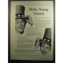 1952 Young Voters Ad - Hello, Young Voters!