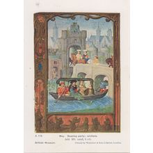 1400s Boat Game Of Archery Sailing Middle Ages Calendar PB Postcard