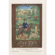 Falconry Middle Ages Medieval Sport Old PB Museum Postcard