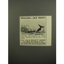 1953 The Old Print Shop Ad - Whaling - Old Prints