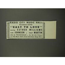 1953 Easy to Love Movie Ad - Radio City Music Hall Rockefeller Center