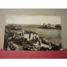 THE TWO BAYS, WESTON-SUPER-MARE, SOMERSET antique used postcard RP 1914 pm =