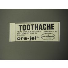 1971 Ora-Jel Medicine Ad - Toothache
