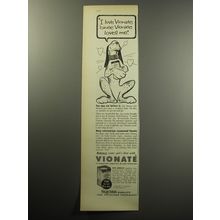 1957 Squibb Vionate Advertisement - I love Vionate 'cause Vionate loves me.