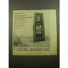 1960 Georg Jensen Inc. Ad - Norway an Exhibition of Contemporary Norwegian arts