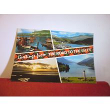 THE ROAD TO THE ISLES, multiview SCOTLAND unused postcard Colourmaster =