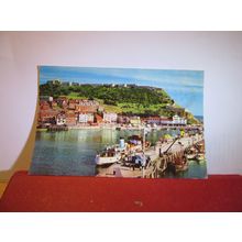 HARBOUR & CASTLE HILL SCARBOROUGH, YORKSHIRE used postcard 1978 pm =
