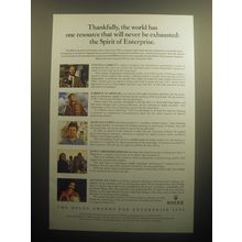 1993 Rolex Awards for Enterprise Advertisement - Spirit of Enterprise