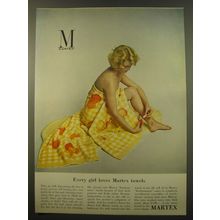 1961 Martex Enchantment Towels Advertisement - Every girl loves Martex towels