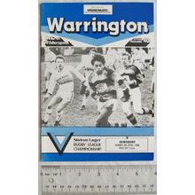 1986 programme Warrington v. Dewsbury