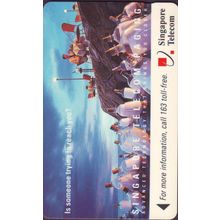 Singapore Telecom Paging S'pore $3 Telephone Card (Used)