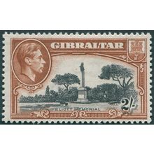 Gibraltar 1942 2s black & brown Perf 13 SG128b unused