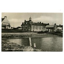 Postcard UK Scotland Moray Findhorn Crown Hotel & village hall posted 1969