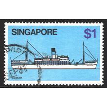 SINGAPORE 1980: SHIPS - $1 COASTER USED (G20)
