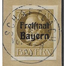 GER (BAVARIA) 1919 75pf KING LUDWIG III' (FREISTAAT)(IMPERFED) USED(EBID65-505)