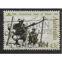 AUS 1991 43c '50TH ANN OF SIEGE OF TOBRUK' FINE USED (EBID68-694)