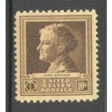 878 10c Jane Addams Fine MNH GA0384