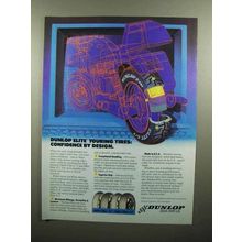 1990 Dunlop K-491 Elite G/T Touring Tires Ad