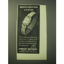 1948 Lambert Brothers Girard Perregaux Watch Advertisement